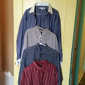 LOT of (4)Mens button down dress shirts